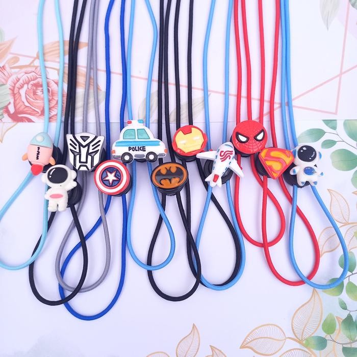 (Good) strap kalung masker anak laki laki karakter superhero