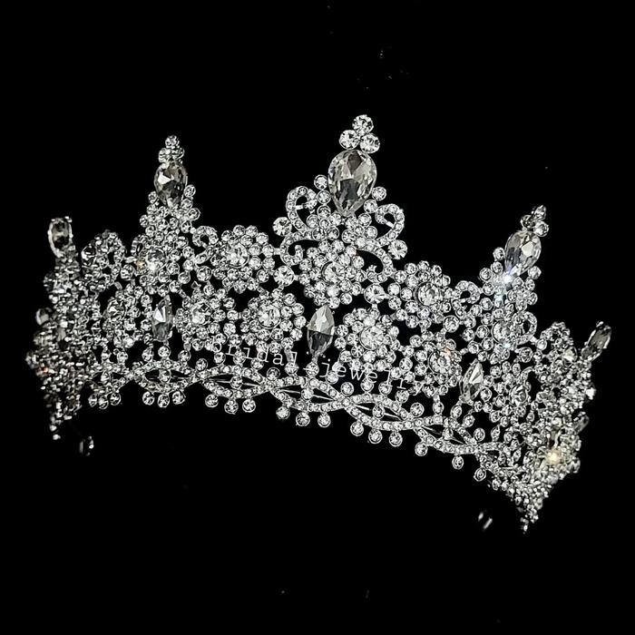 5ybo- Mahkota Calla - Mahkota Pengantin Mewah Besar - Mahkota Pagent