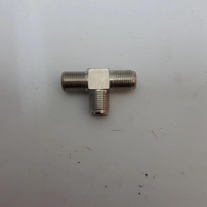 NEW KONEKTOR T 1 KELUAR 2 UNTUK SAMBUNGAN KABEL RG.59/6 CCTV,PARABOLA,TV
