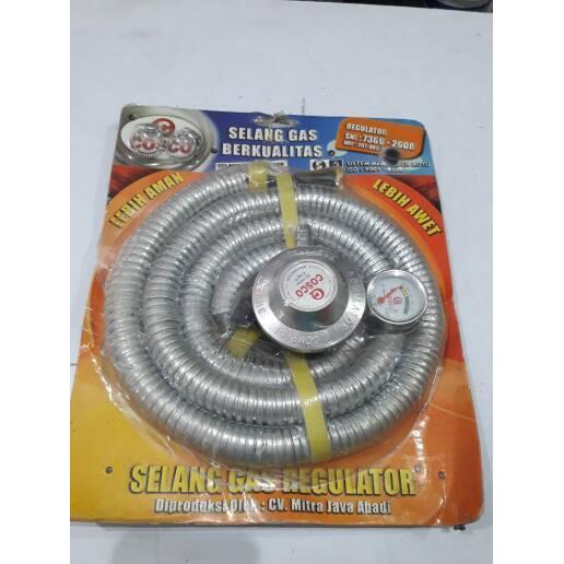 Set selang LPG dan regulator meter. regulator LPG