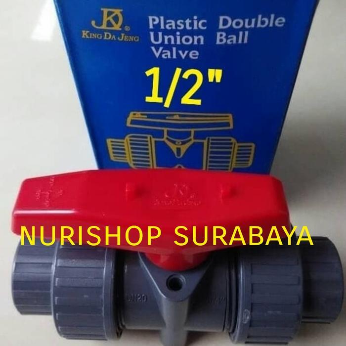 Do- Ball valve water mur 1/2" KDJ/ Stop Kran water mur pvc 1/2 inch KDJ