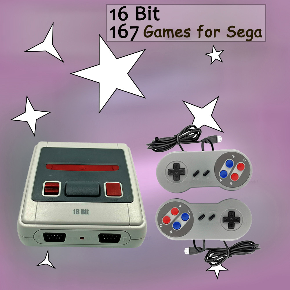 Built-In 167 In 1 Games for Sega MD Mini TV Game Controller 16 Bit Retro Classic Handheld Gaming Pla