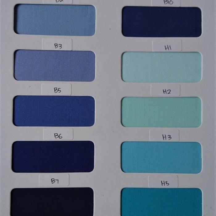 ALISAN KEMEJA KERAH KOMBINASI SLIM FIT LENGAN PANJANG //BIRU TUA //