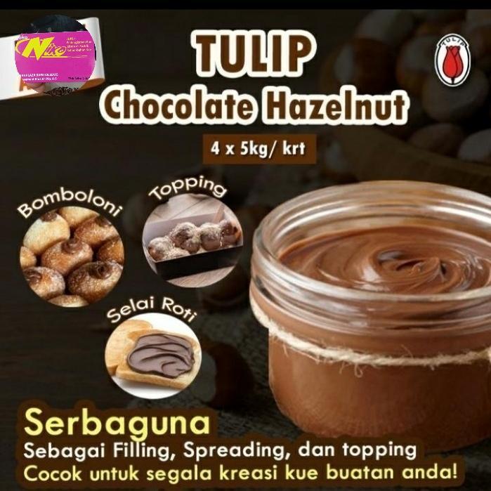 Terenak- Coklat Hazelnut Tulip 250 Gr Filling / Selai Gojek & Grab