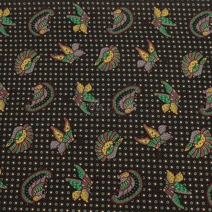 BERGARANSI Batik Tradisional Motif Klasik Kraton Hitam Hijau (Alta moda )*