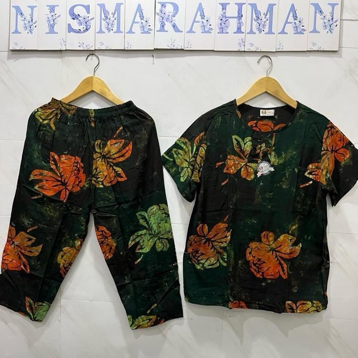 ttir- Stelan Batik Indra Premium Celana 3/4 ( Ponggol ) Dewasa - Tangan Pendek