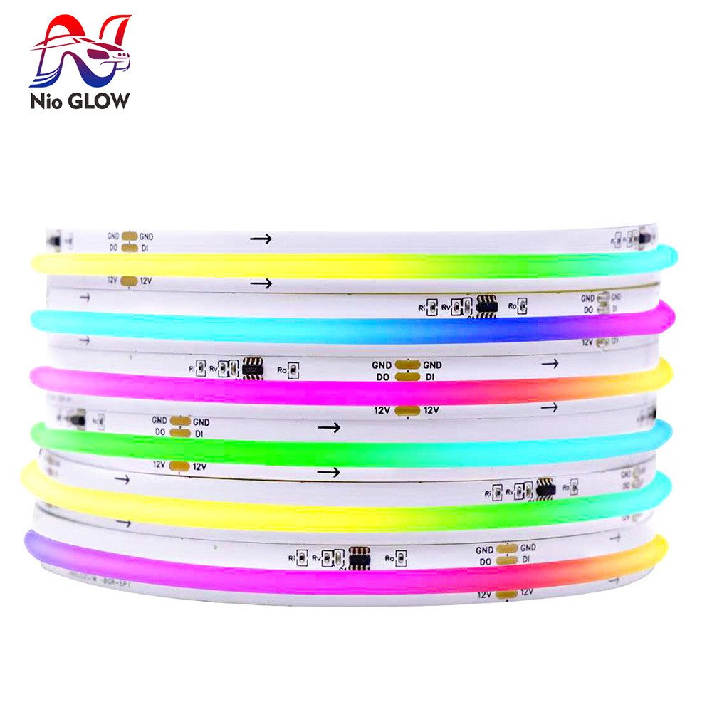 Ws2811 Ic Cob Spi Color Addressable Led Strip Light 12V/24V 576/720 Leds Rgbic Ws2811 Flexible Fob