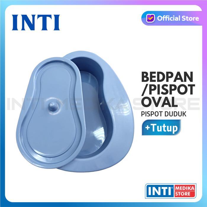 INTI - Bedpan Duduk Plastik + Tutup Pispot BAB Oval