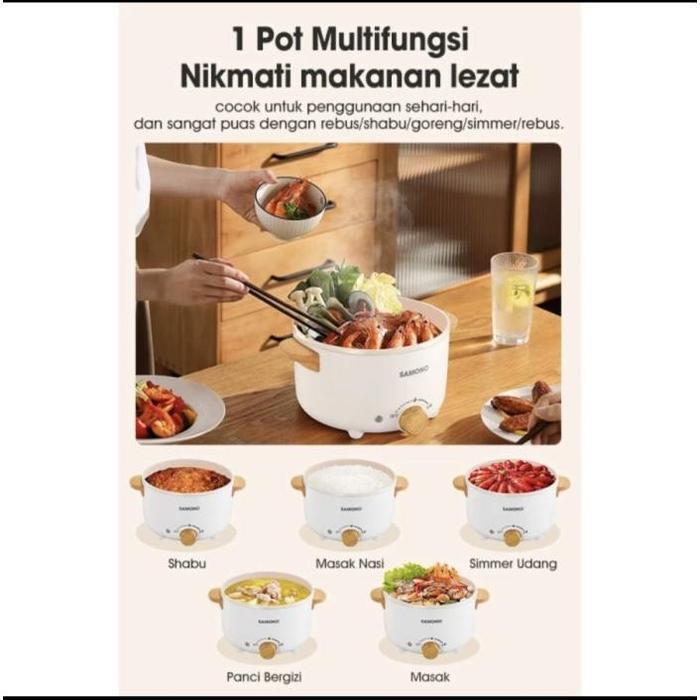 Samono Panci Serba Guna Sw-Dg01S Panci Kukus Serba Guna Panci Elektri