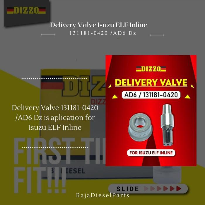 Baru Dizzo Delivery Valve 131181-0420 /Ad6 Dz Isuzu Elf Inline Ori Berquality