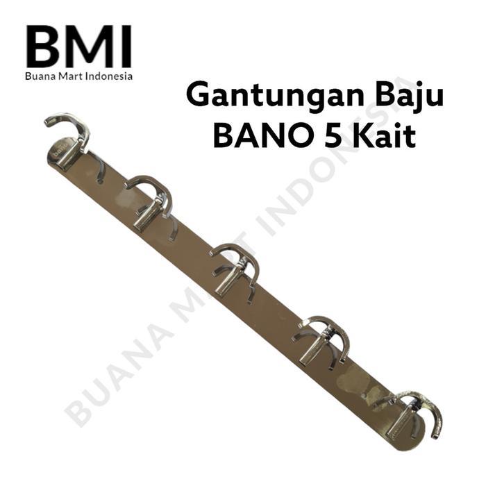 Gantungan Baju BANO 5 Kait BHK588 Cloth Hook Hanger Kapstok Baju
