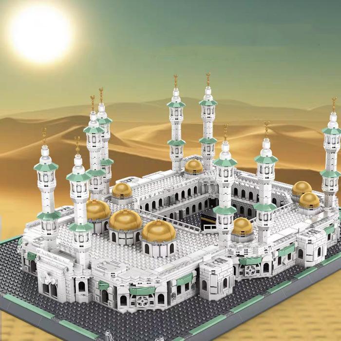 Model Arsitektur Masjidil Haram Mekah Set Hadiah Pengurangan Tinggi Set Puzzle Jigsaw 3D/Masjidil