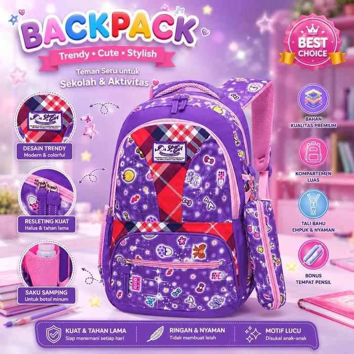 Eiger Bag'S Collection - Goldies Tas Ransel Sekolah Anak Perempuan Backpack Import Tas Laptop 14