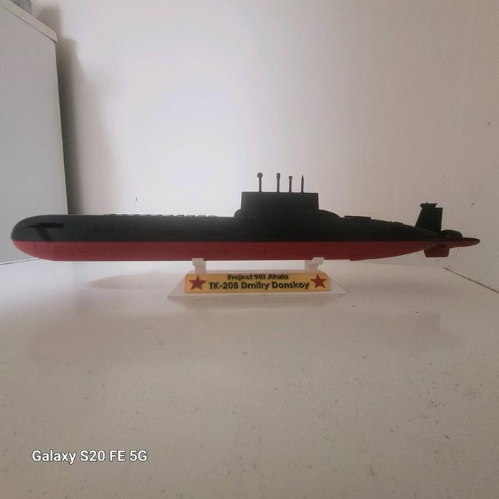 MINIATUR KAPAL SELAM TYPHOON CLASS NUCLEAR SUBMARINE SKALA 1 500 3D PRINT MODEL KAPAL SELAM RUSIA