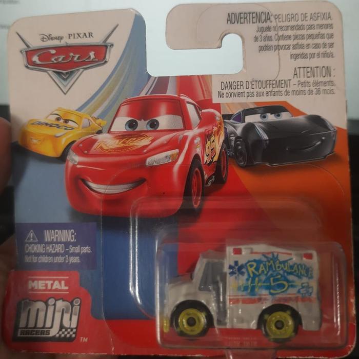 DISNEY ORIGINAL MINI RACER CARS 3 MATTEL DR. DAMAGE METAL MINI RACERS 90 MODEL MOBIL DIECAST BARU