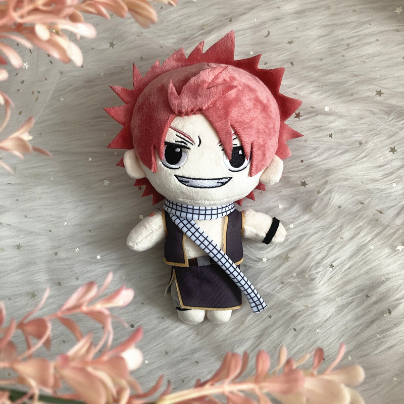 20cm Anime Fairy Tail Etherious Natsu Dragneel Plush Toy Soft Stuffed Cartoon Doll Gifts For