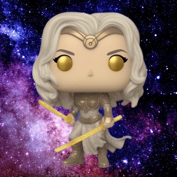 ORIGINAL FUNKO POP MARVEL ETERNALS THENA 2 SWORDS ACTION FIGURE TOY