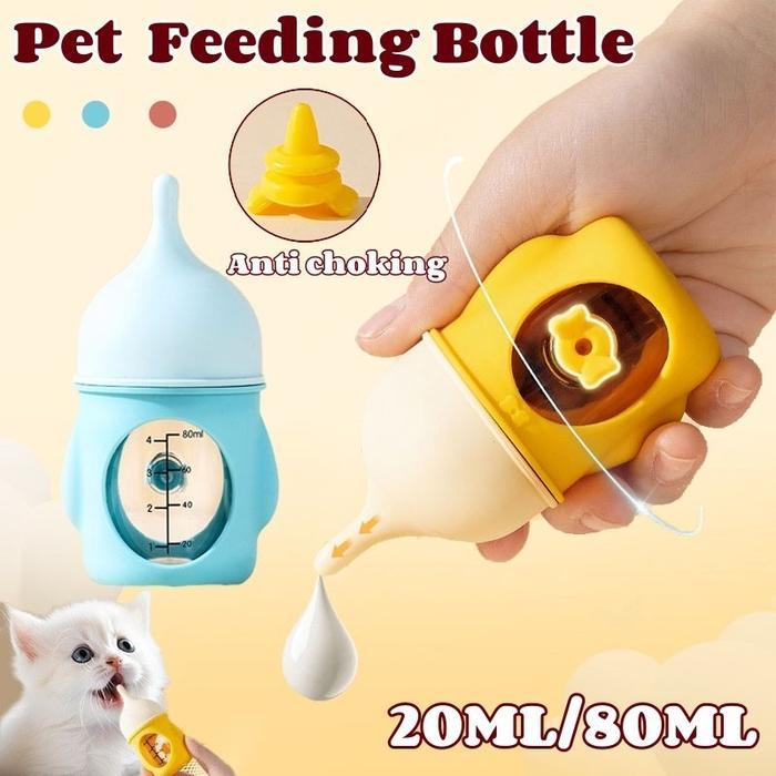 Terlaris Botol Dot Hewan Peliharaan Silikon / Botol Susu Anjing Kucing Dot Anak Kucing Anjing Musang