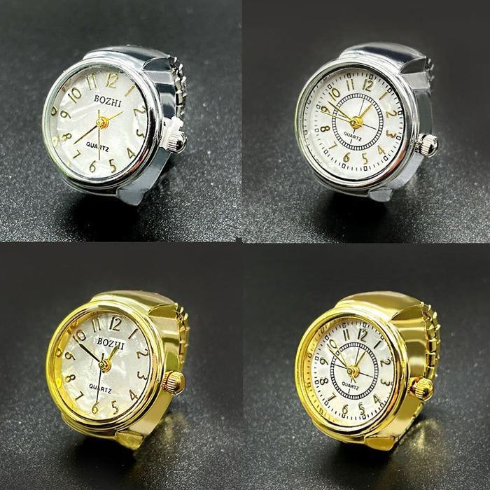 Jam Tangan Cincin Jam Tangan Bergaya Cincin Digital Emas Jam Tangan Retro Cincin Mini Cincin Pria