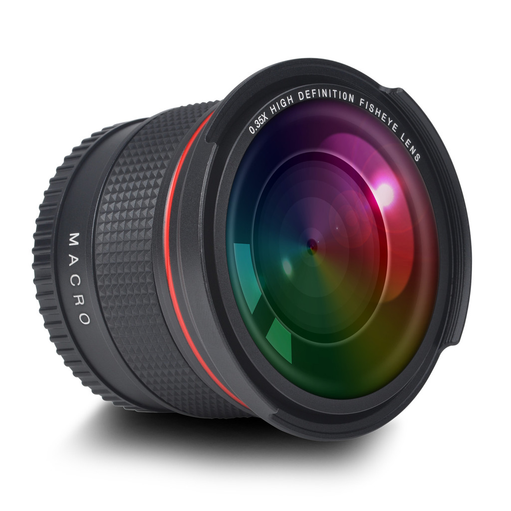 58MM 0.35X Fisheye Wide Angle Lens (w/Macro Portion) for Canon DSLR Cameras EOS Rebel 70D 77D 80D