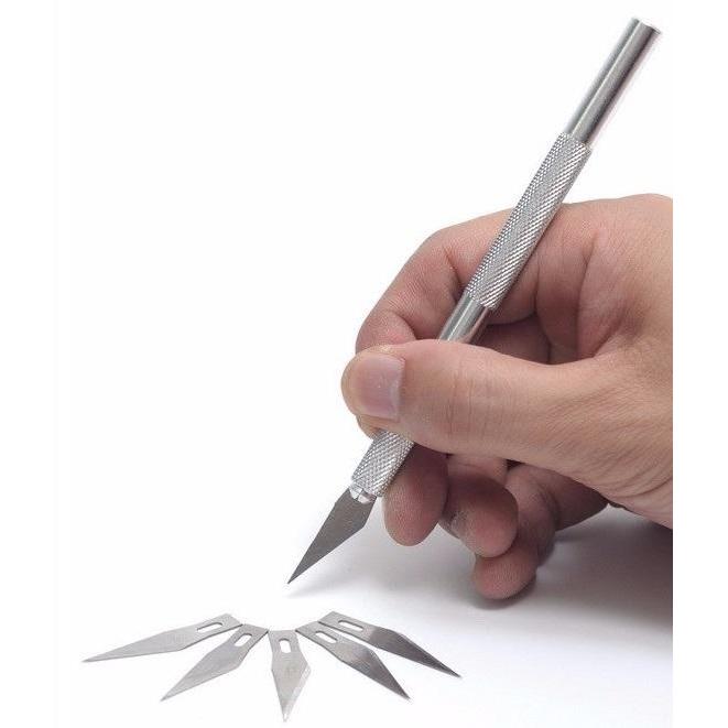 Pisau Ukir Seni Crafting Art Knife / Cutter Pen / Pen Ukir / Art Knife