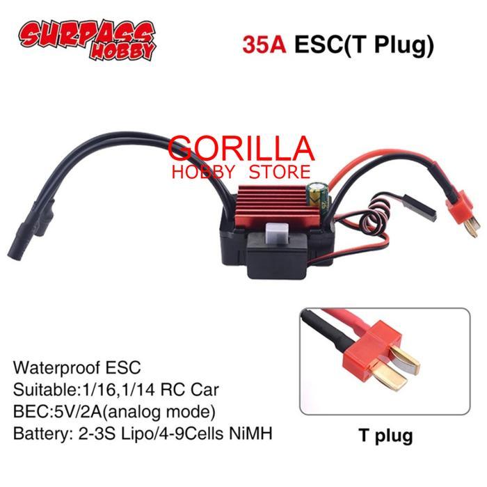 surpass hobby esc brushless 35A 45A 60A rc car brushless wltoys HSP