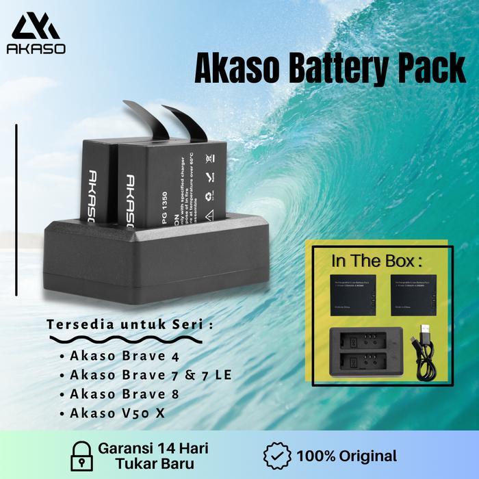 Akaso Battery Kit For Akaso Action Camera Terbaru 