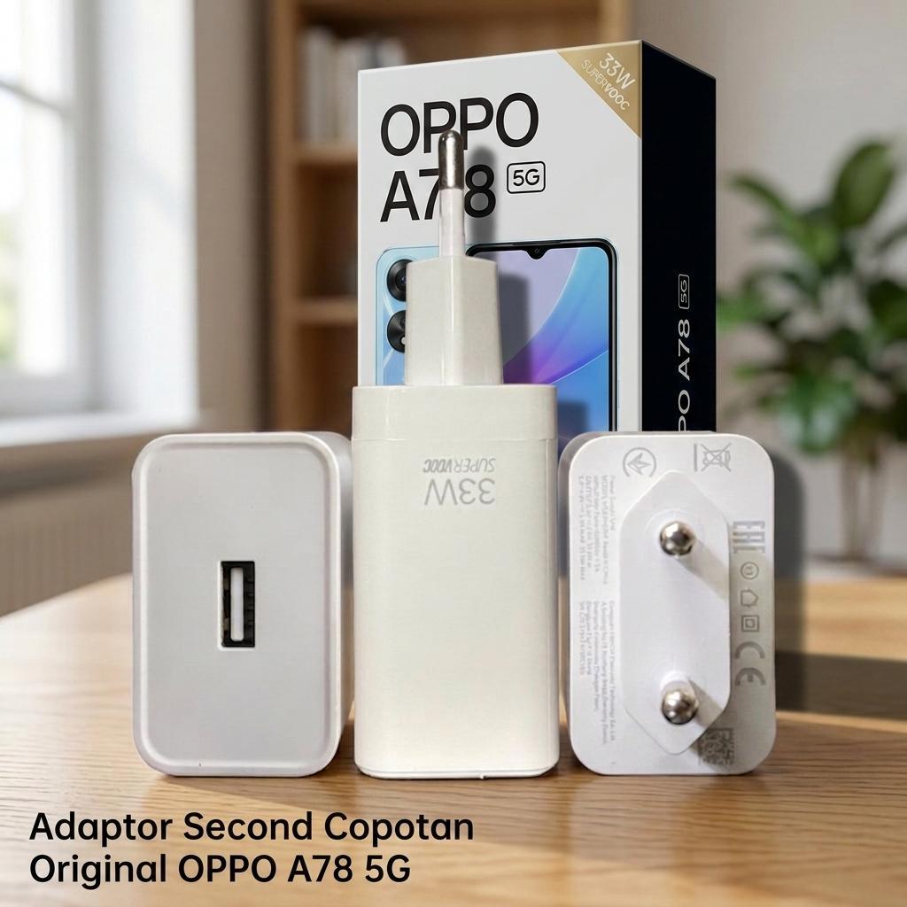 Adapter Cas OPPO VCB3HDEH Bekas Original SuperVOOC 33W Fast Charging 5-11V 3A Cocok OPPO A78 5G