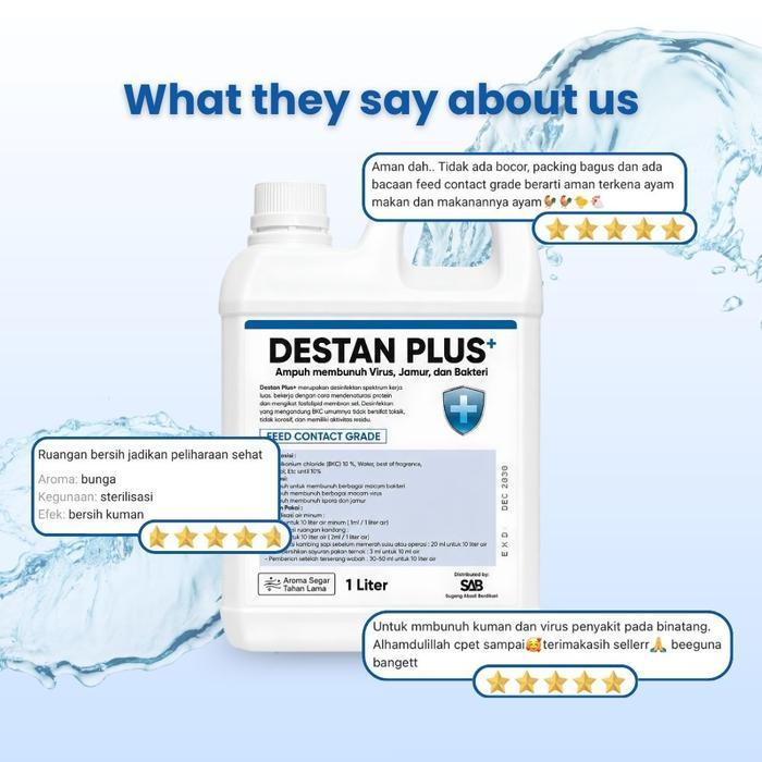 TERLARIS Destan Plus 1L - Desinfektan Serbaguna - Desinfektan ruangan - Desinfektan Aman untuk Hewan