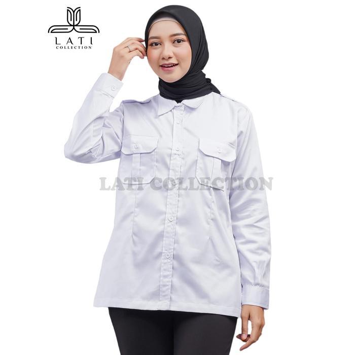 Baju Dinas Putih wanita Baju Putih PNS/ASN, Guru, Kemeja kerja wanita, Baju Pdh Putih Pangkat - ASN 