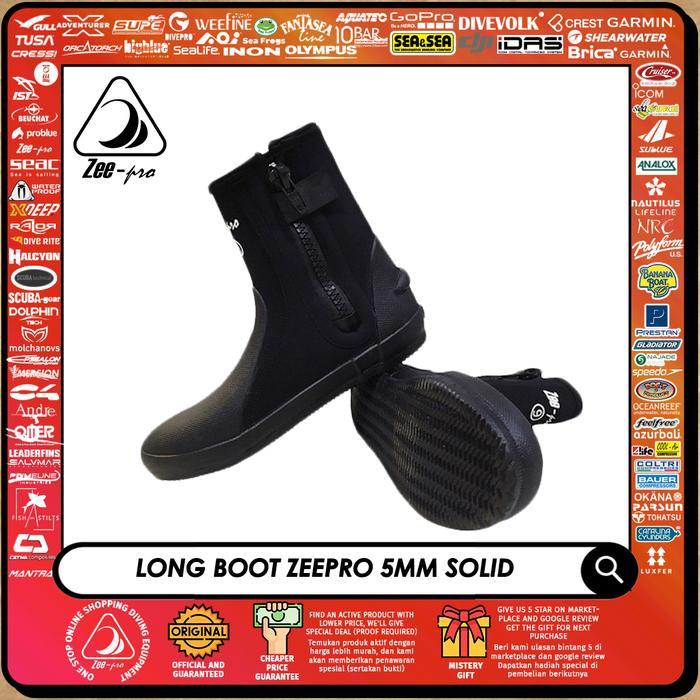 Scuba Shoes Boot Booties Diving Sepatu Selam Longboot Zeepro 5Mm Solid Terbaru