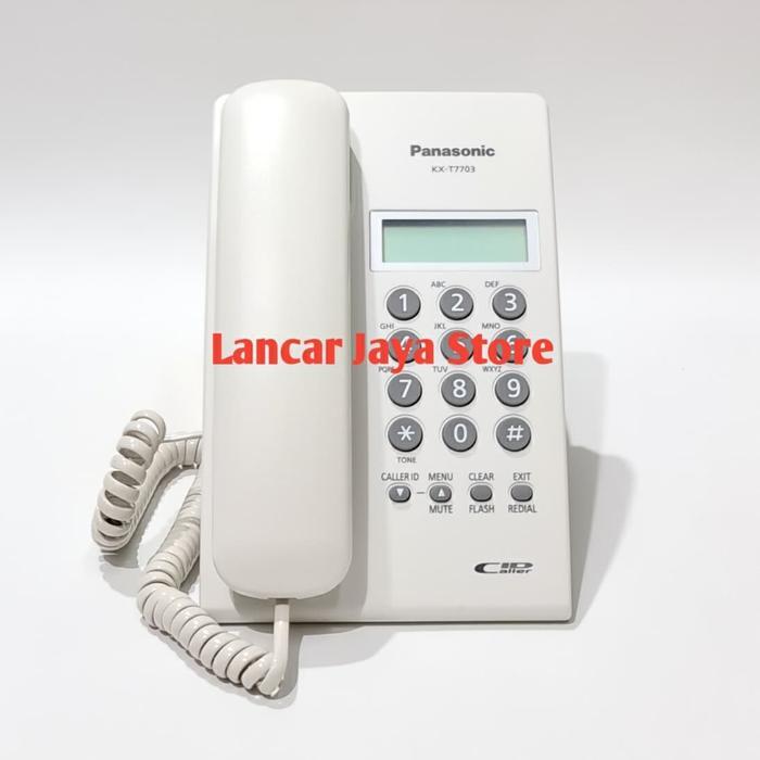 Telepon Kabel Panasonic KX-T7703 Putih Single Line KX-T7703X