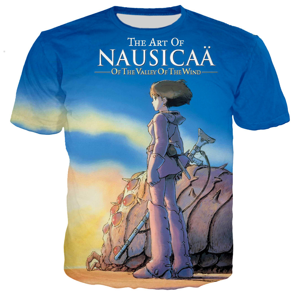 Anime Nausicaa Of The Valley Of The Wind Baru Cetak Tshirts Gaya Tshirt Streetwear