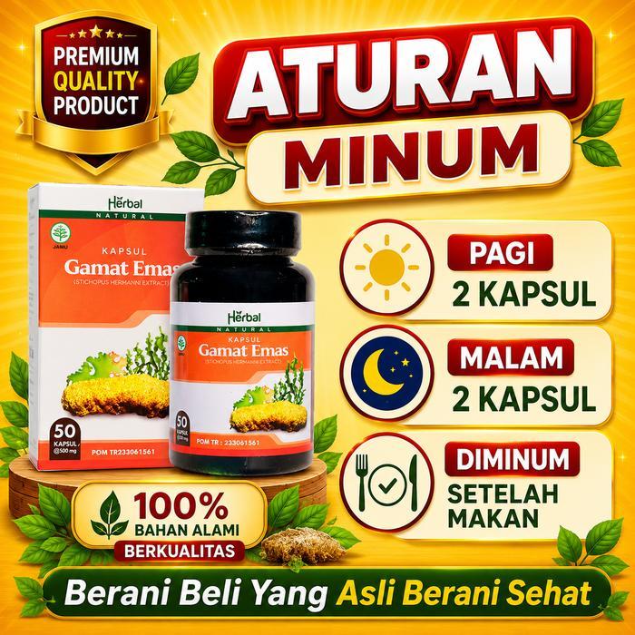 Kapsul Gamat Emas Asli 100%, Kapsul Gamat, Gamat Kapsul