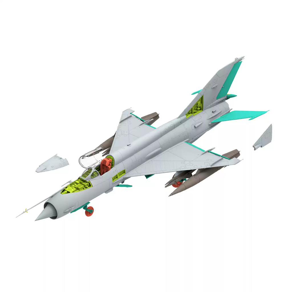 Ryefield Model Plastic Assembled Aircraft Model Kit 6001 Soviet MiG21MF Fishhouse Fighter 148
