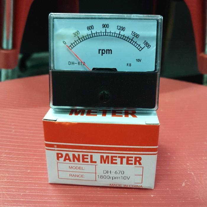 TERBARU RPM Meter Panel Meter DH-670 DH670 1800RPM 10V
