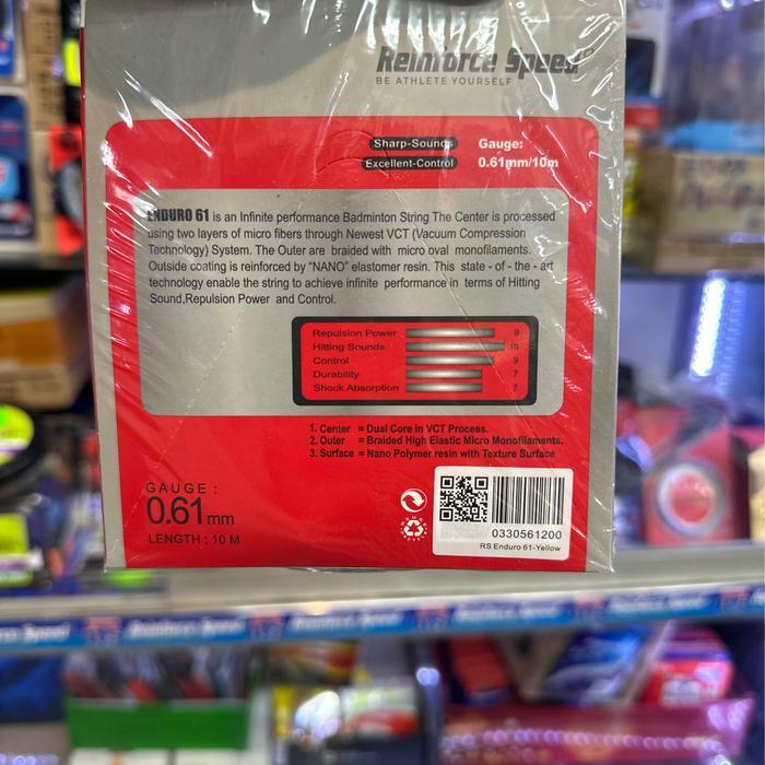 Diskon Senar Bulutangkis Rs Enduro 61 Infinite Original Raket Badminton Original