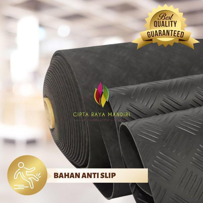 Karpet Karet Bordes Anti Slip / Karpet Karet Motif Bordes Meteran