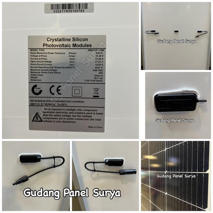 Solar Panel Surya Solarcell 410WP Monocrystalline PV 410wp Mono
