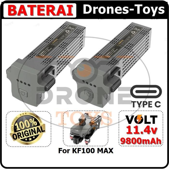 PROMO Battery Drone KF100 MAX 11.4V 9800mAh Baterai Batre Drone KF100 MAX 6KM GPS 4K Camera EIS