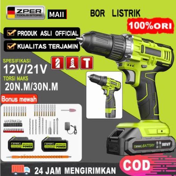 Nankai - Mesin Bor Listrik Bor Baterai Cordless Cas Tangah Berkualitas Bor Tanpa Kabzp011