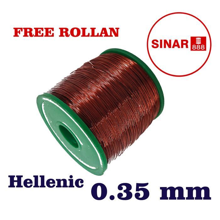 new KAWAT TEMBAGA EMAIL HELENIC 0.35 MM ENAMEL WIRE COOPER GULUNG DINAMO