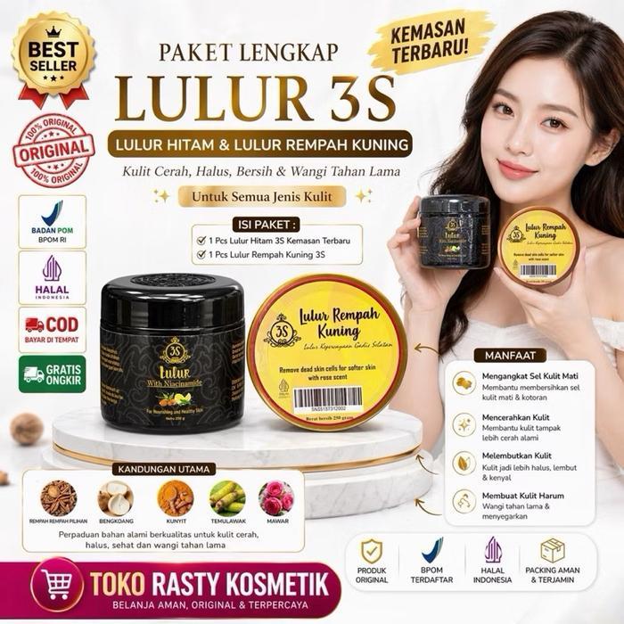 Promo Paket Lulur 3S Lulur Hitam + Lulur Rempah 3S Premium