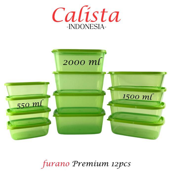 [ CALISTA ] TOPLES PLASTIK CALISTA FURANO PREMIUM PUTIH BENING SET ISI 12PCS FOOD CONTAINER