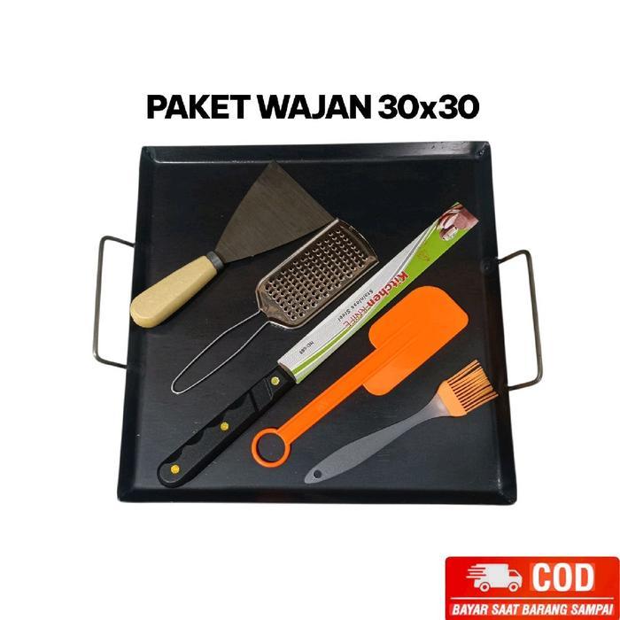 Jual Murah Paket Hemat Wajan Roti Bakar Wajan Kebab Sosis Burger Gratis Pisau Roti, Kape, Lemet,