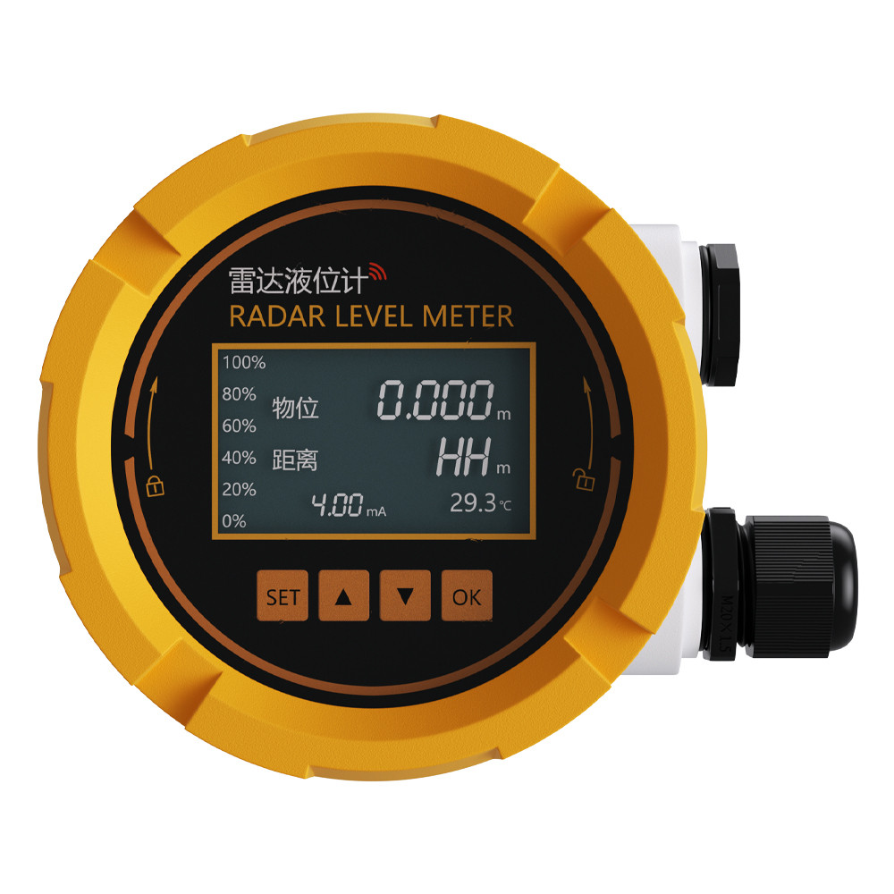 Radar Level Meter 420mA LCD Radar Level Gauge RS485 020m Water Level Sensor DC 24V Radar Level Gauge