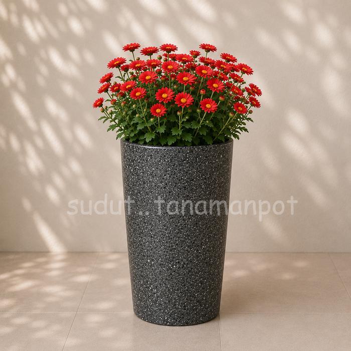 Pot Terakota Minimalis Model Silinder Tabung D20T35