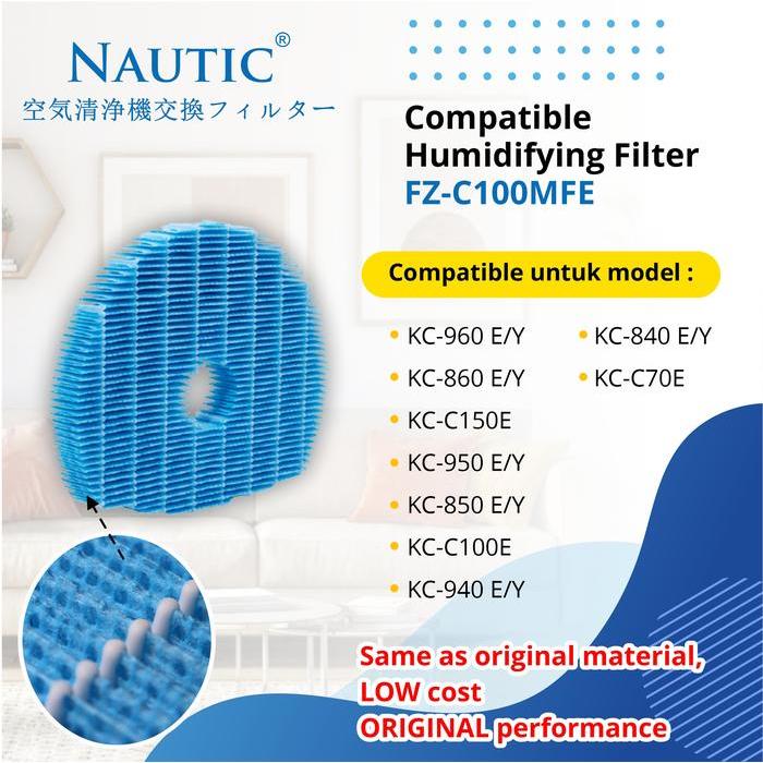 Airvera ORIGINAL NAUTIC Humidifying Filter FZ-C100MFE for kc-960 kc-850 kc-c70