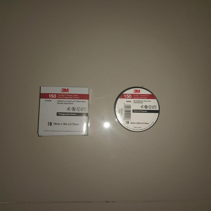 Isolasi Listrik 3m 1258 Jr Hitam Asli / Solasi Kabel 3 M Electric Tape