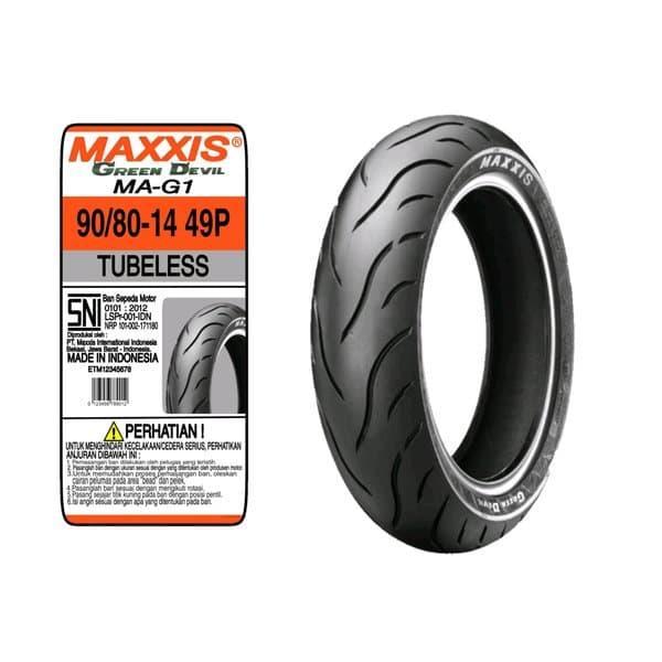 "" Ban Maxxis Green Devil 90/80-14 & 100/80-14 murah
